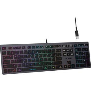 Клавиатура A4Tech Fstyler FX60H серый USB slim LED (FX60H GREY/NEON)