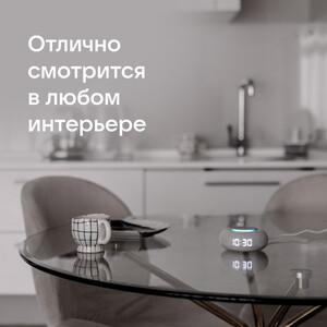 Умная колонка VK Капсула Мини с голосовым помощником Марусей, светлый серый (MRC02GY)