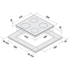 Индукционная варочная панель Krona TELLER 60 BL/S K