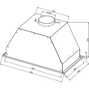 Вытяжка встраиваемая Weissgauff Intense 600 Touch Black Glass