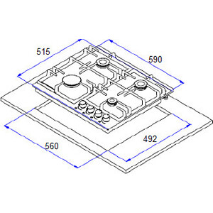 Газовая варочная панель Weissgauff HGG 641 BEB