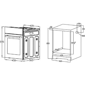Электрический духовой шкаф Evelux EO 430 PB
