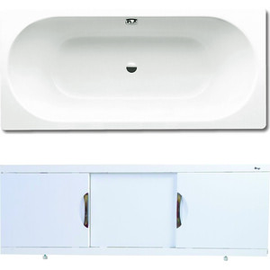 Ванна стальная Kaldewei Classic Duo 107 Easy-Clean 170х75 с экраном Emmy Валенсия и ножками