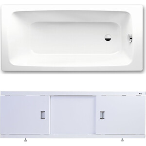 Ванна стальная Kaldewei Cayono 749 170x70 с экраном Emmy Виктория и ножками