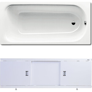 Ванна стальная Kaldewei Eurowa 311-1 160x70 с экраном Emmy Виктория и ножками