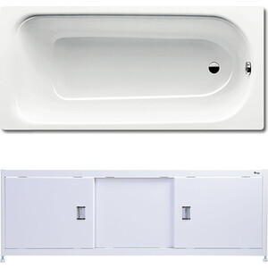 Ванна стальная Kaldewei Eurowa 311-1 160x70 с экраном Emmy Монро и ножками