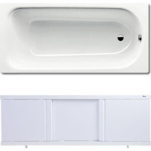Ванна стальная Kaldewei Eurowa 310-1 150x70 с экраном Emmy Элис и ножками