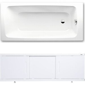 Ванна стальная Kaldewei Cayono 748 160x70 с экраном Emmy Соната и ножками