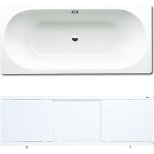 Ванна стальная Kaldewei Classic Duo 107 Easy-Clean 170х75 с экраном Emmy Соната и ножками