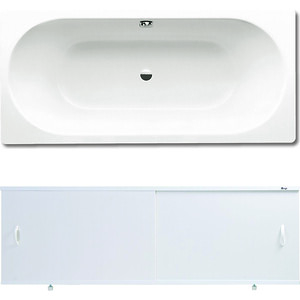 Ванна стальная Kaldewei Classic Duo 107 Easy-Clean 170х75 с экраном Emmy Эко и ножками