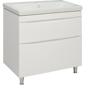 Тумба с раковиной Runo Афина 80х46 напольная, белая (00-00001170, S-UM-MOD80/1)