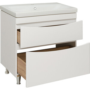 Тумба с раковиной Runo Афина 80х46 напольная, белая (00-00001170, S-UM-MOD80/1)