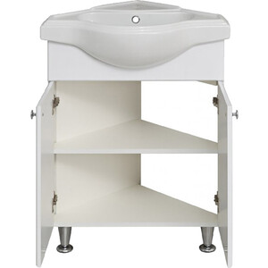 Тумба под раковину Runo Классик 65х51 угловая, белая (УТ000004162)