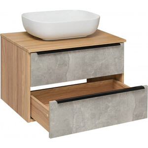 Тумба под раковину Runo Мальта 70х46 серый дуб (00-00001098)