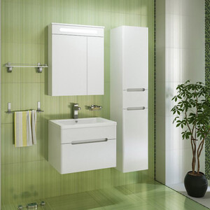 Тумба под раковину Runo Парма 73х45 1 ящик, подвесная, белая (00000001140)