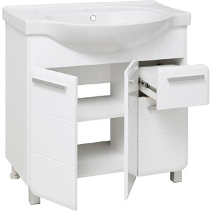 Тумба с раковиной Runo Эрика 80х51 белая (УТ000003319, S-UM-ERI80/1-w)