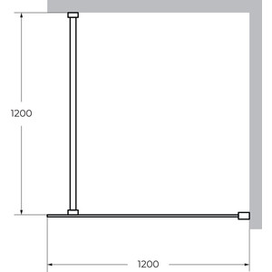 Душевой уголок Cezares Liberta L-1 120х120 прозрачный, хром (LIBERTA-L-1-120-120-C-Cr)