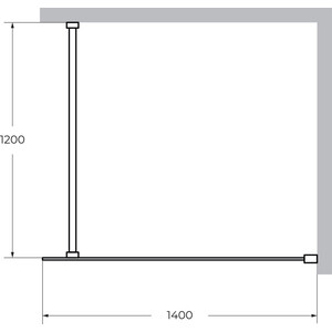 Душевой уголок Cezares Liberta L-1 140х120 прозрачный, хром (LIBERTA-L-1-140-120-C-Cr)
