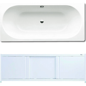 Ванна стальная Kaldewei Classic Duo 107 Easy-Clean 170х75 с экраном Emmy Бриз и ножками