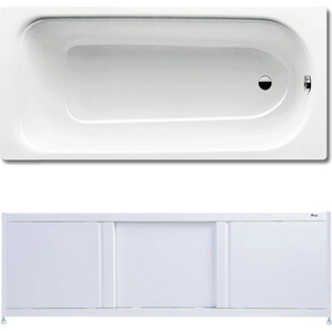 Ванна стальная Kaldewei Eurowa 310-1 150x70 с экраном Emmy Бриз и ножками