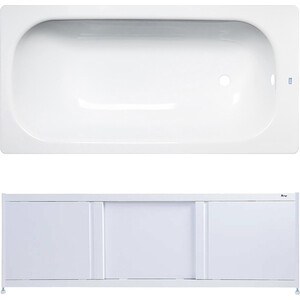 Ванна стальная ВИЗ Donna Vanna 170x70 с экраном Emmy Бриз и ножками, белая орхидея