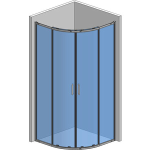 Душевой уголок AQUAme 80х80 прозрачный, хром (AQM3801F-8)