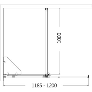 Шторка для ванны AQUAme 120х140 прозрачная, матовая черная (AQM6601-2)