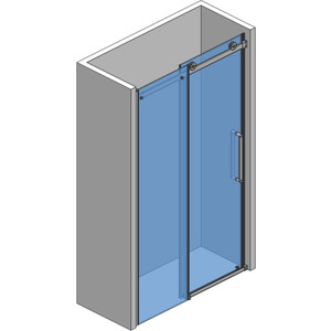 Душевая дверь AQUAme 120х195 прозрачная, хром (AQM4201F-12)