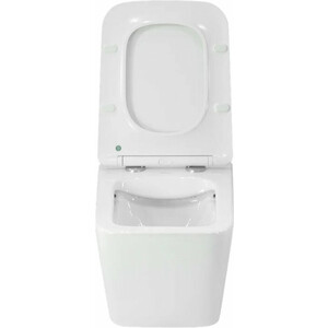 Унитаз подвесной безободковый Selena Quadra с сиденьем микролифт (Q001WG)