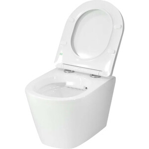 Унитаз подвесной безободковый Selena Circulo с сиденьем микролифт (C001WG)