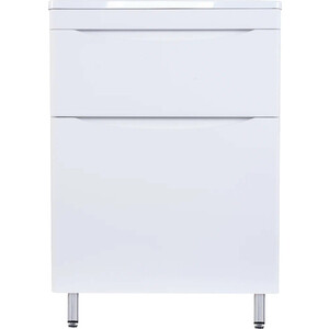 Тумба под раковину Style line Бергамо мини 60х35 Люкс Plus напольная, белая (СС-00002307)