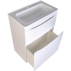 Тумба под раковину Style line Бергамо мини 60х35 Люкс Plus напольная, белая (СС-00002307)