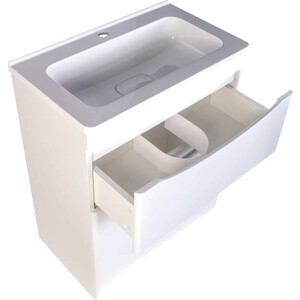 Тумба под раковину Style line Бергамо мини 60х35 Люкс Plus напольная, белая (СС-00002307)