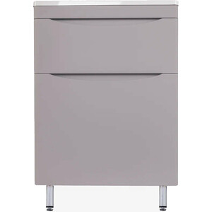 Тумба под раковину Style line Бергамо мини 60х35 Люкс Plus напольная, серая (СС-00002309)