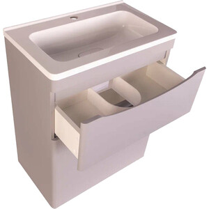 Тумба под раковину Style line Бергамо мини 60х35 Люкс Plus напольная, серая (СС-00002309)