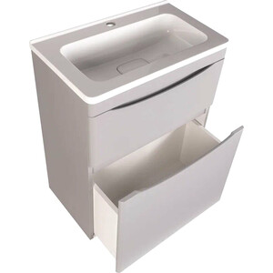 Тумба под раковину Style line Бергамо мини 60х35 Люкс Plus напольная, серая (СС-00002309)