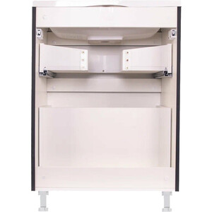 Тумба под раковину Style line Бергамо мини 60х35 Люкс Plus напольная, черная (СС-00002308)