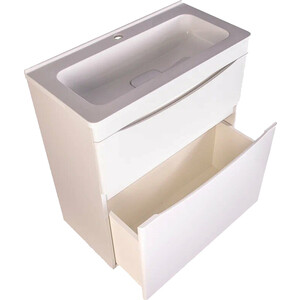 Тумба под раковину Style line Бергамо мини 70х35 Люкс Plus напольная, белая (СС-00002310)