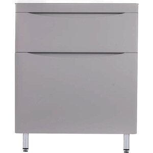 Тумба под раковину Style line Бергамо мини 70х35 Люкс Plus напольная, серая (СС-00002312)