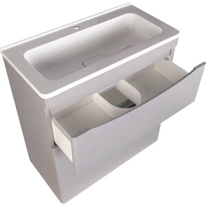 Тумба под раковину Style line Бергамо мини 70х35 Люкс Plus напольная, серая (СС-00002312)