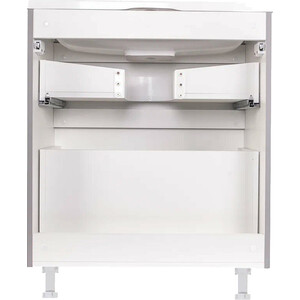 Тумба под раковину Style line Бергамо мини 70х35 Люкс Plus напольная, серая (СС-00002312)