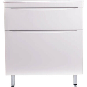 Тумба под раковину Style line Бергамо мини 80х35 Люкс Plus напольная, белая (СС-00002314)