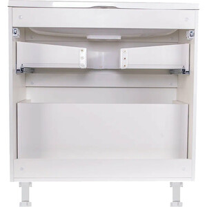 Тумба под раковину Style line Бергамо мини 80х35 Люкс Plus напольная, белая (СС-00002314)