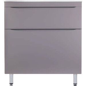 Тумба под раковину Style line Бергамо мини 80х35 Люкс Plus напольная, серая (СС-00002315)