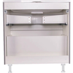 Тумба под раковину Style line Бергамо мини 80х35 Люкс Plus напольная, серая (СС-00002315)