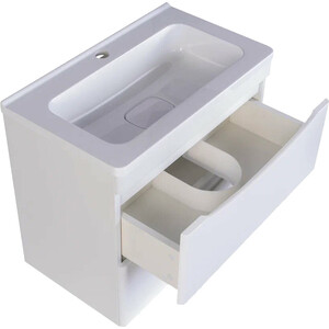 Тумба под раковину Style line Бергамо мини 60х35 Люкс Plus подвесная, белая (СС-00002316)