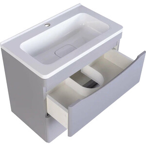 Тумба под раковину Style line Бергамо мини 60х35 Люкс Plus подвесная, серая (СС-00002317)