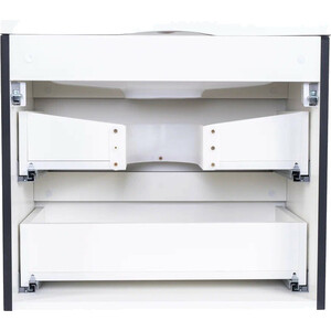 Тумба под раковину Style line Бергамо мини 60х35 Люкс Plus подвесная, черная (СС-00002318)