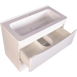 Тумба под раковину Style line Бергамо мини 70х35 Люкс Plus подвесная, белая (СС-00002320)