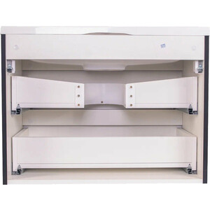 Тумба под раковину Style line Бергамо мини 70х35 Люкс Plus подвесная, черная (СС-00002321)